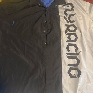 3XL Black And Gray Fly Racing Button Down Shirt